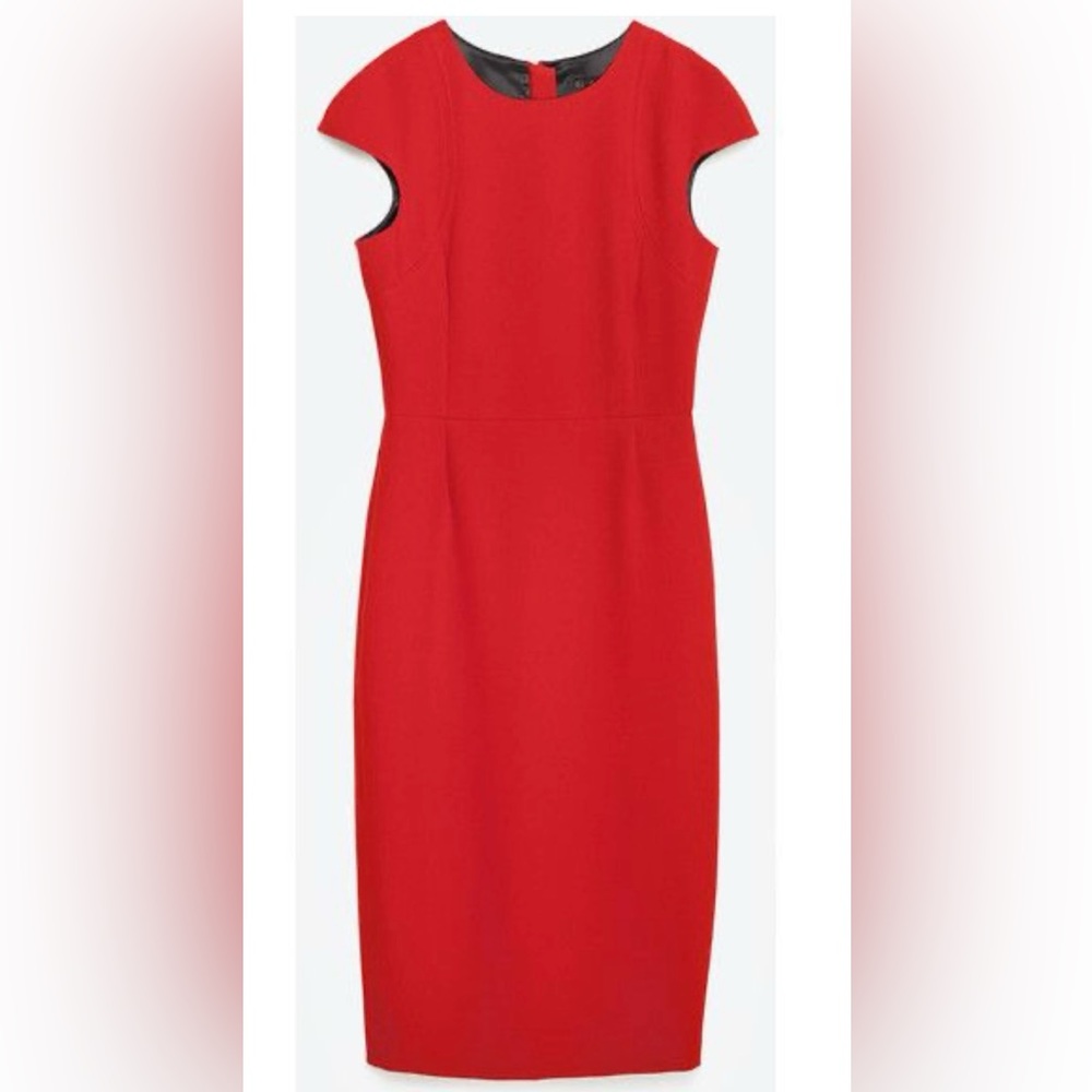 Red pencil dress from ZARA